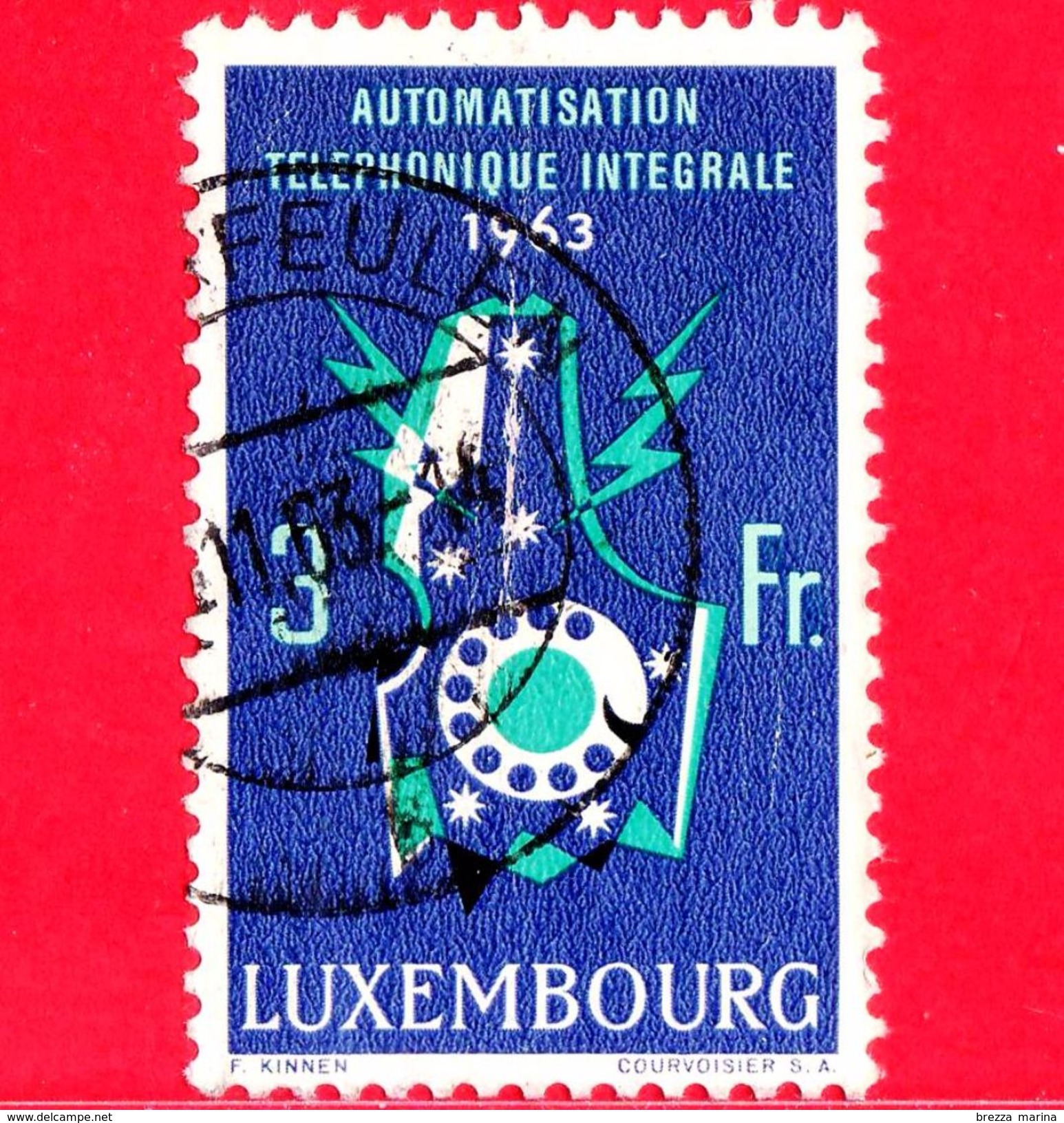 LUSSEMBURGO - Usato - 1963 - Automatizzazione Telefono Integrale - 3 - Gebruikt