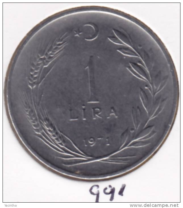 @Y@   Turkije  1 Lira  1971  (991) - Turquia