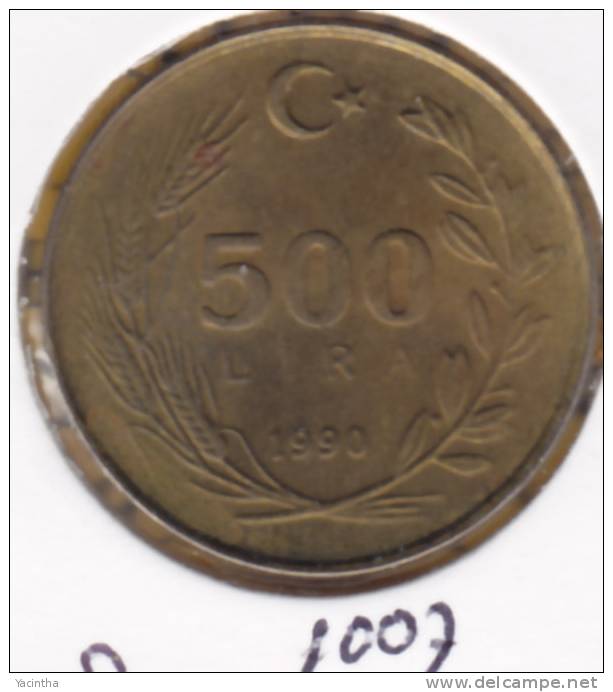 @Y@    Turkije  500  Lira  1990    (1007) - Turchia