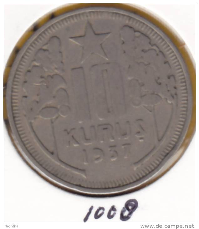 @Y@    Turkije  10 Kurus  1937    (1008) - Turkey