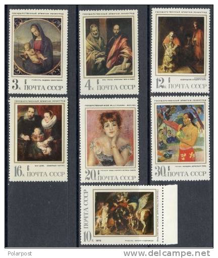 USSR 1970 SK &#x2116; 383882-3888 FOREIGN PAINTING IN MUSEUMS The USSR - Musées