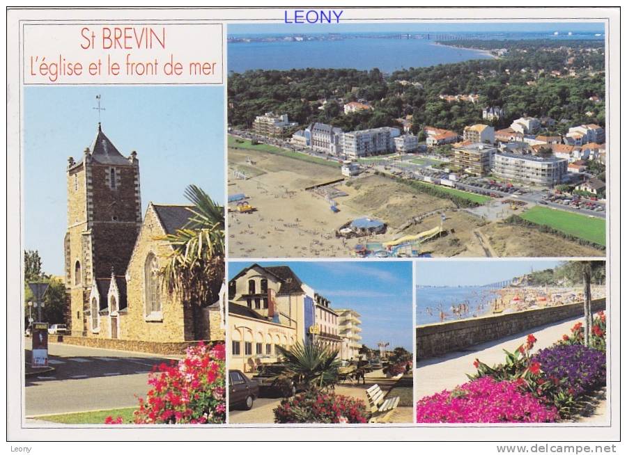 CPM De ST BREVIN   (44) -    L´ Eglise Et Le Front De Mer - N° 755 - Saint-Brevin-les-Pins