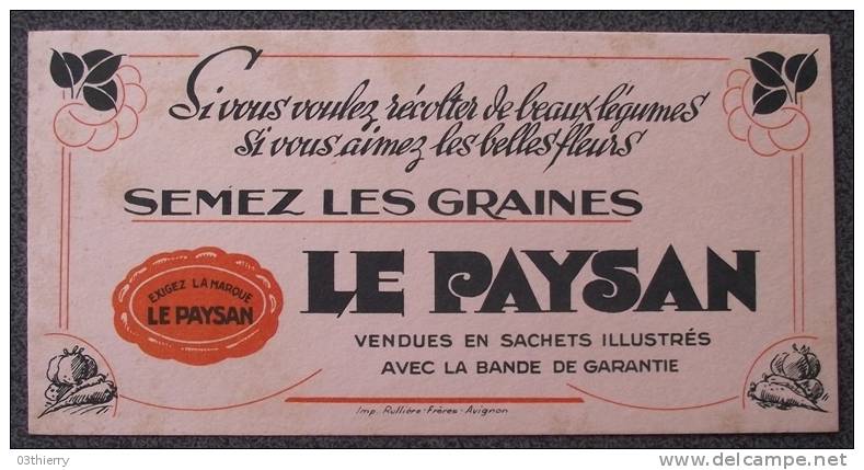 BUVARD GRAINES LE PAYSAN LEGUMES ET FLEURS - Landwirtschaft