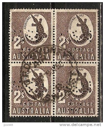 Australia 1948  2/-  (o)  Perfin. NSWG - Perforés