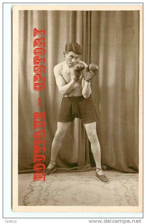 BOXEUR - BOXE - Carte Photo Du Studio Terpant & Marchand à Neuilly - Dos Scané - Boksen