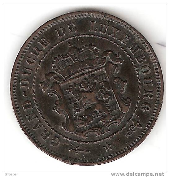 *luxembourg 2,5 Centimes 1870 With Dot  Km 21  Vf+ !!!!! Look !!!! - Luxembourg