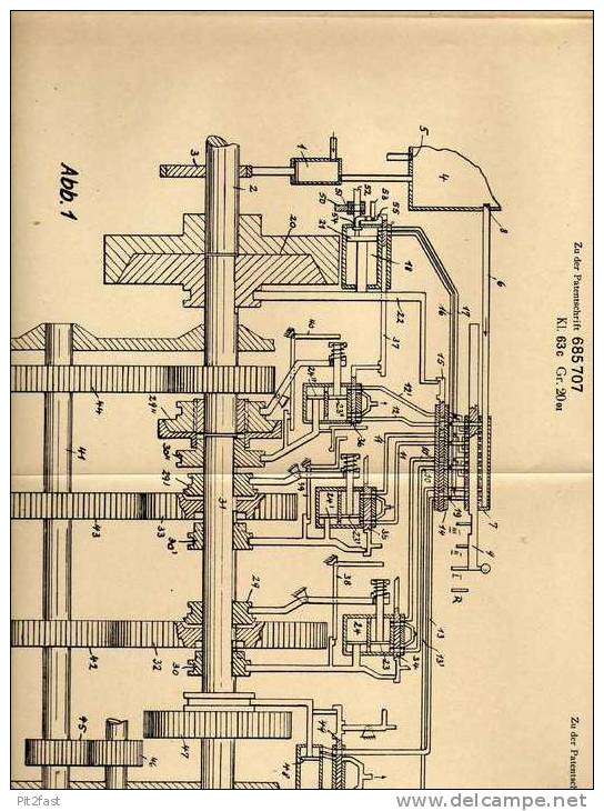 Original Patentschrift - E.G. Schaak In Potsdam ,1936 , Schaltung Für Getriebe , Automobile !!! - Cars