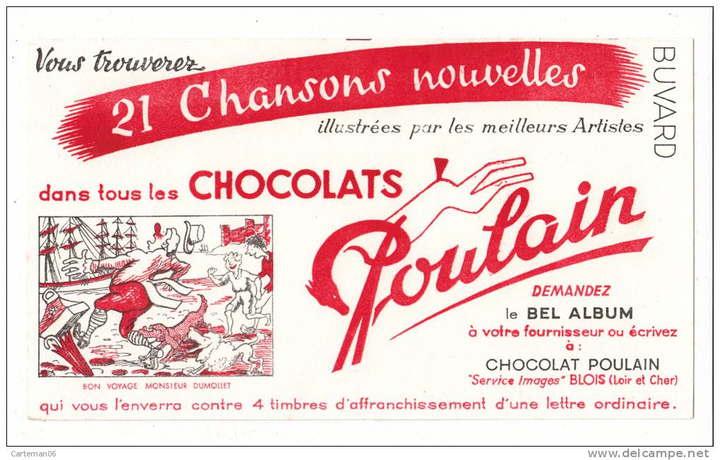 Buvard - Chololat Poulain à Blois - Chanson Bon Voyage Monsieur Dumollet - Cocoa & Chocolat