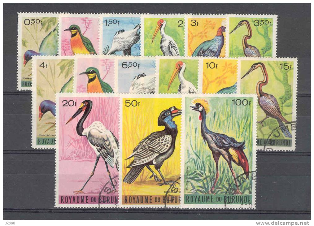 Burundi COB 123/37 Birds Used - Oblitérés