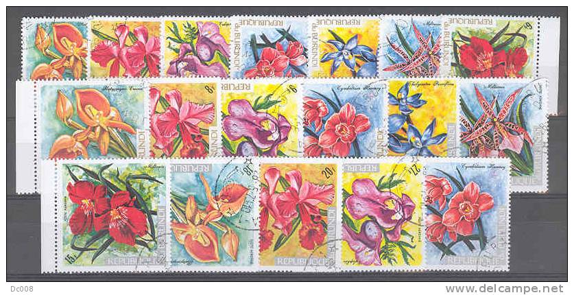 Burundi COB 541/51+airmail 255/61 Flowers Used - Oblitérés