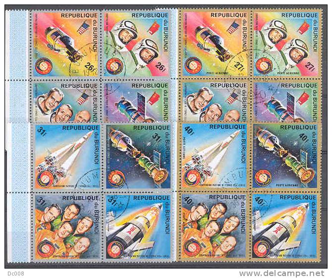 Burundi COB 664/74+airmail 360/7 Space Used - Oblitérés