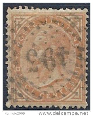 1863-65 REGNO USATO EFFIGIE 10 CENT -  RR10040-10 - Usati