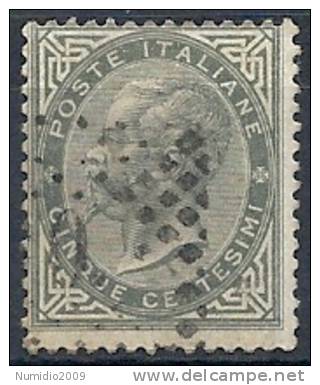 1863-65 REGNO USATO EFFIGIE 5 CENT -  RR10041-15 - Usati