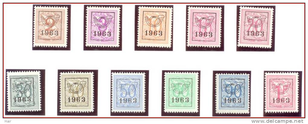 Belgique PRE736/PRE746 ** - Typo Precancels 1951-80 (Figure On Lion)