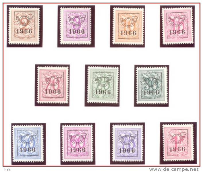 Belgique PRE769/PRE779 ** - Typo Precancels 1951-80 (Figure On Lion)