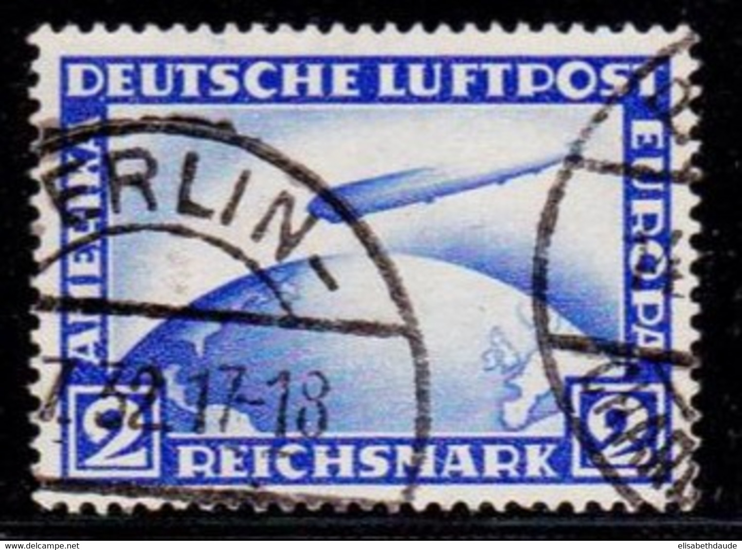 REICH - 1932 - ZEPPELIN -  YVERT N° PA36 OBLITERE - COTE = 75 EUROS - Poste Aérienne & Zeppelin
