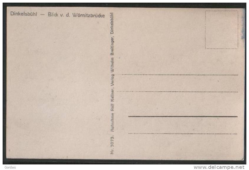 Germany - Dinkelsbuhl - Blick V. D. Worntzbruke - Ansbach