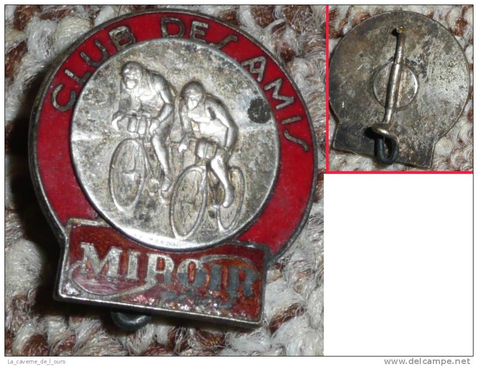 Rare Broche, Médaille, émaillé, Miroir Sprint, Club Des Amis, Vélo Cyclisme - Zeitungen - Vor 1800