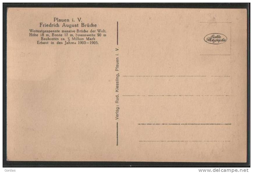 Germany -Plauen I.V. - Friedrich August Bruke - Vogtland