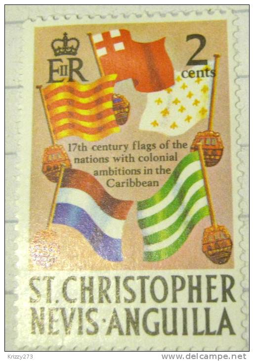 St Christopher Nevis Anguilla 1970 National Flags 2c - Mint Hinged - San Cristóbal Y Nieves - Anguilla (...-1980)