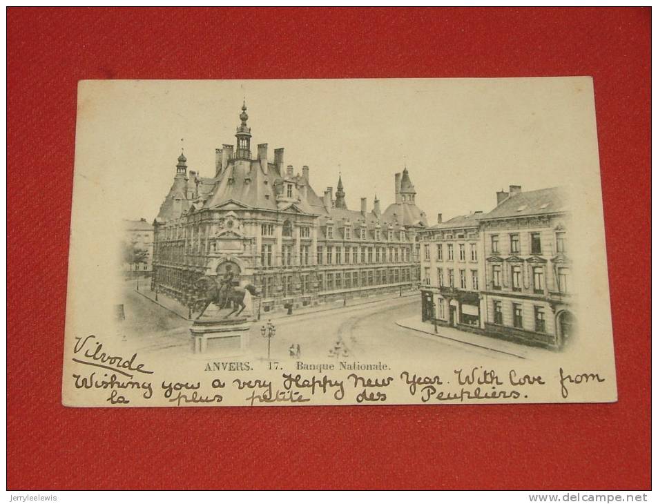Antwerpen  - Nationale Bank - Banque Nationale  - 1899  -   ( 2 Scans ) - Antwerpen