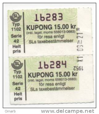 Alt029 Biglietto Autobus, Ticket Bus | Stoccolma, Stockholm | Billet Statens Lokal Traffic | Svezia, Sweden, Suede - Europa