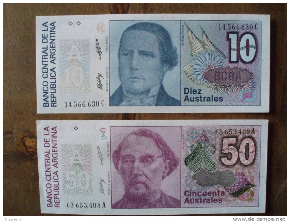 Billets  D´Argentine  : Lot De 5 Billets  De 1 à 100  Australes - Argentina