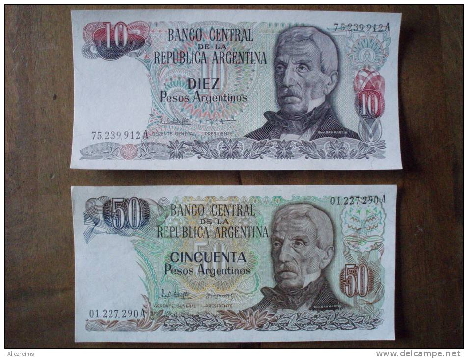 Billets  D´Argentine  : Lot De 5 Billets  De 1 à 500  Pesos - Argentine