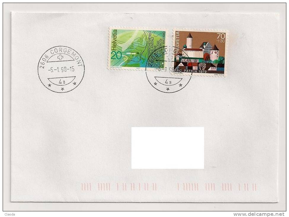 11088 - SUISSE - TIMBRE SUR LETTRE  -   Année 1998 - Storia Postale