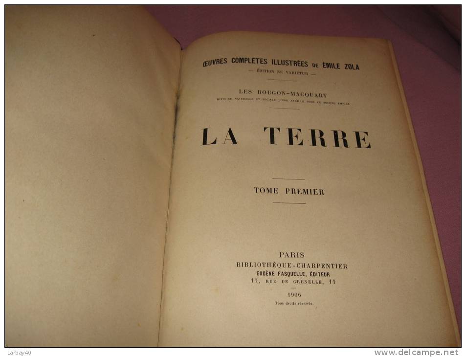 Emile Zola La Terre 1906 - Auteurs All.
