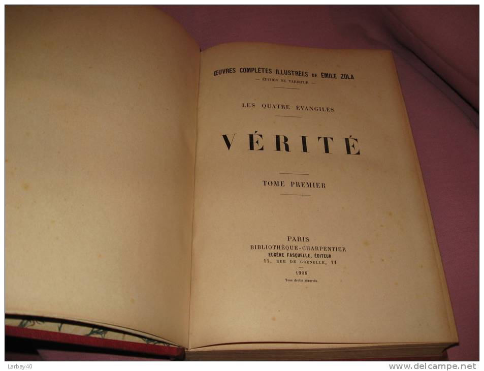 Emile Zola  Verite 1906 - Duitse Auteurs