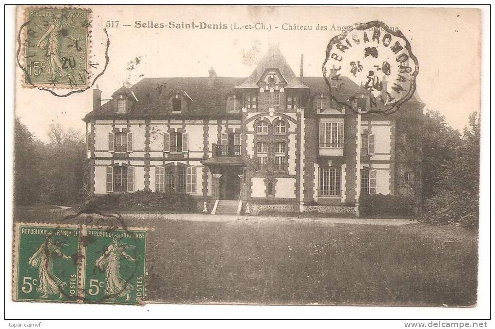 J : Loir Et Cher :  SELLES  SAINT  DENIS  ;  Château  Des  Anges  En  Sologne - Autres & Non Classés