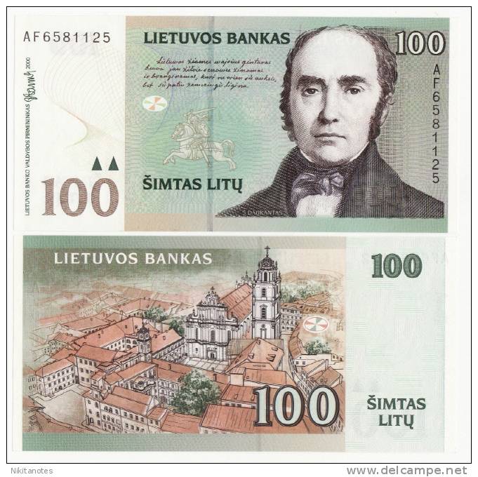 Lithuania P-62 2000 100 Litu ( UNC) - Lituanie