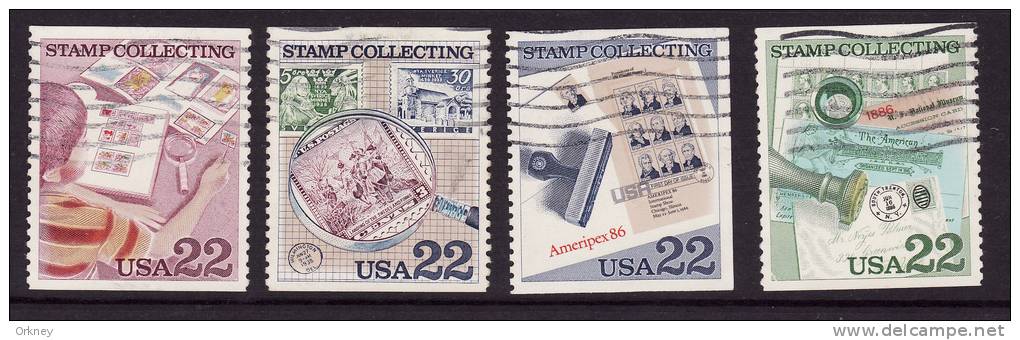 * 4 Verschillende Postzegels Stamp Collecting USA - Collections