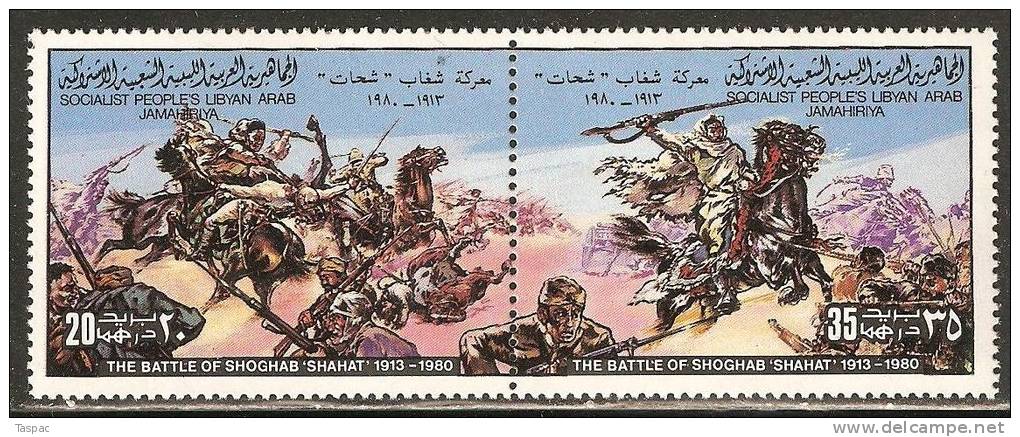 1980 Mi# 815-816 ** MNH - Pair - Battle Of Shoghab ´Shahat´ - Militaria