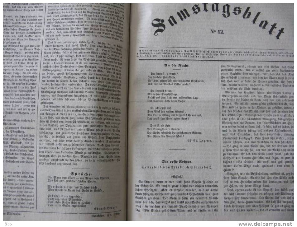 Elsässisches Samstagblatt Herausgegeben Von  F.Otte Jahrgang  1863 Mülhausen  51 N° Reliés - Autres & Non Classés