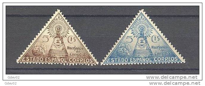 ESBE19SCSF-L4424-TESPVARIED.Spain  Espagne VIRGEN  DEL PILAR.BENEFICENCIA 1938 .(Ed 19/0**)sin Charnela - Variedades & Curiosidades