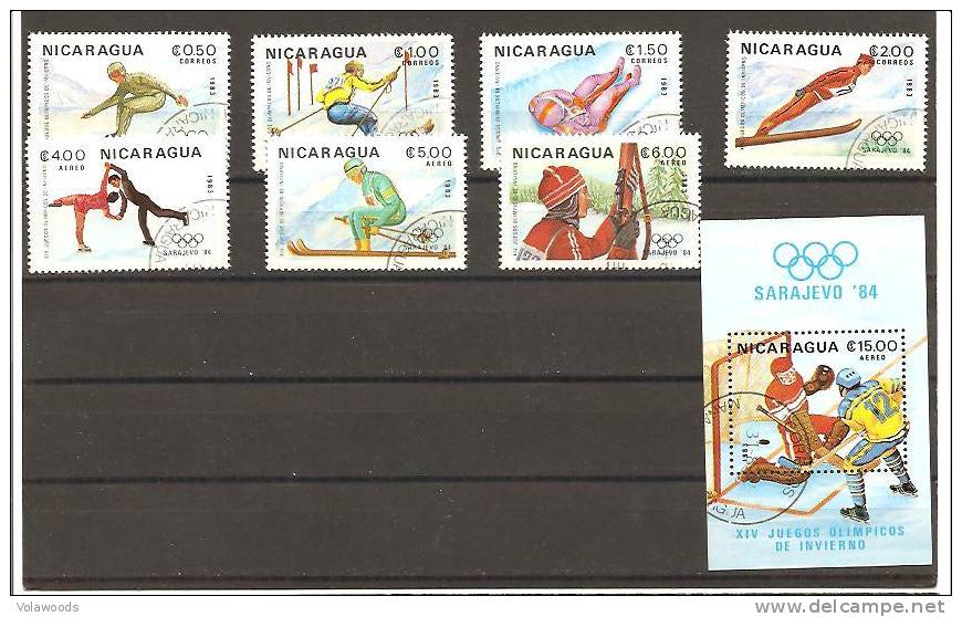 Nicaragua - Serie Completa Usata: Olimpiadi Invernali Di Sarajevo 1984 - Winter 1984: Sarajevo
