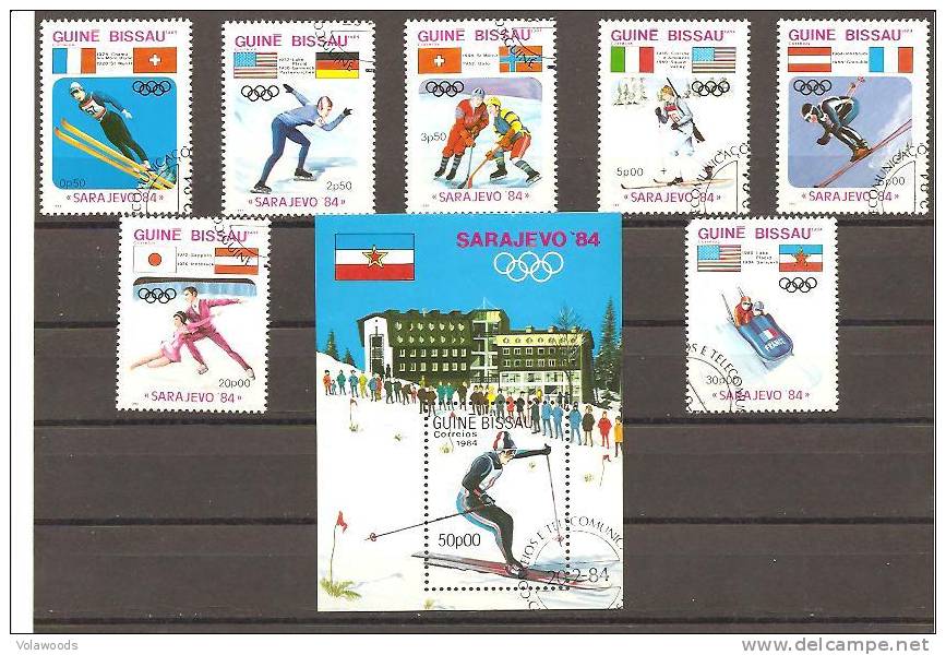 Guinea Bissau - Serie Completa Usata: Olimpiadi Invernali Di Sarajevo 1984 - Invierno 1984: Sarajevo