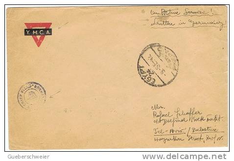 EGYPTE Lettre De YMCA Avec Cachet De Censure 1942 à Destination De Israël - Autres & Non Classés