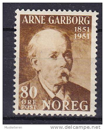 Norway 1951 Mi. 371     80 Ø Arne Garborg MH* - Nuovi