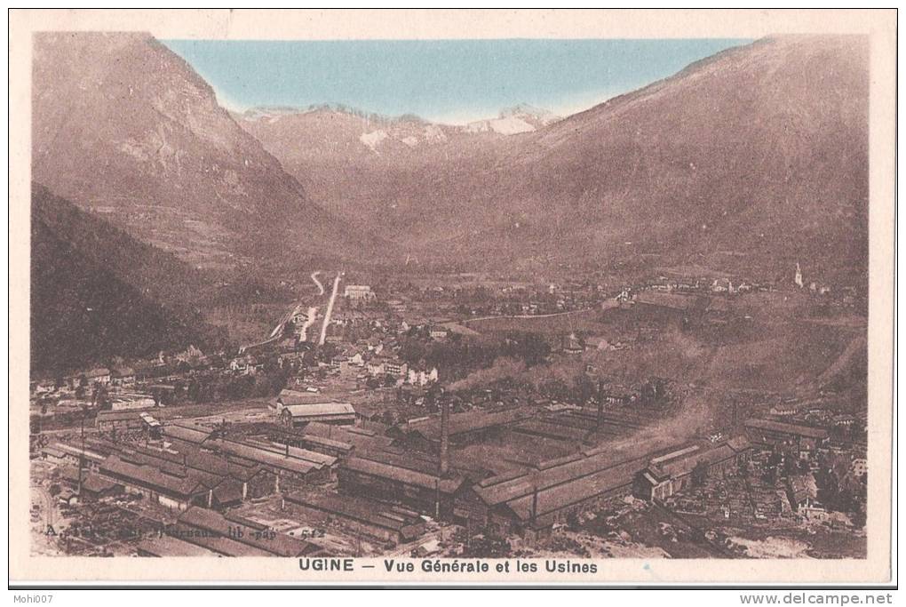 BELLE CPA ECRITE, VOYAGEE ET TIMBREE DE 1932 - UGINE - USINES - (SAVOIE, 73) - Ugine