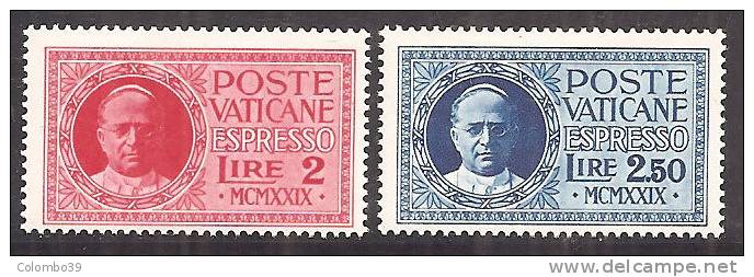 Vaticano 1929 - Espresso 1-2 - Conciliazione - MNH** - Priority Mail