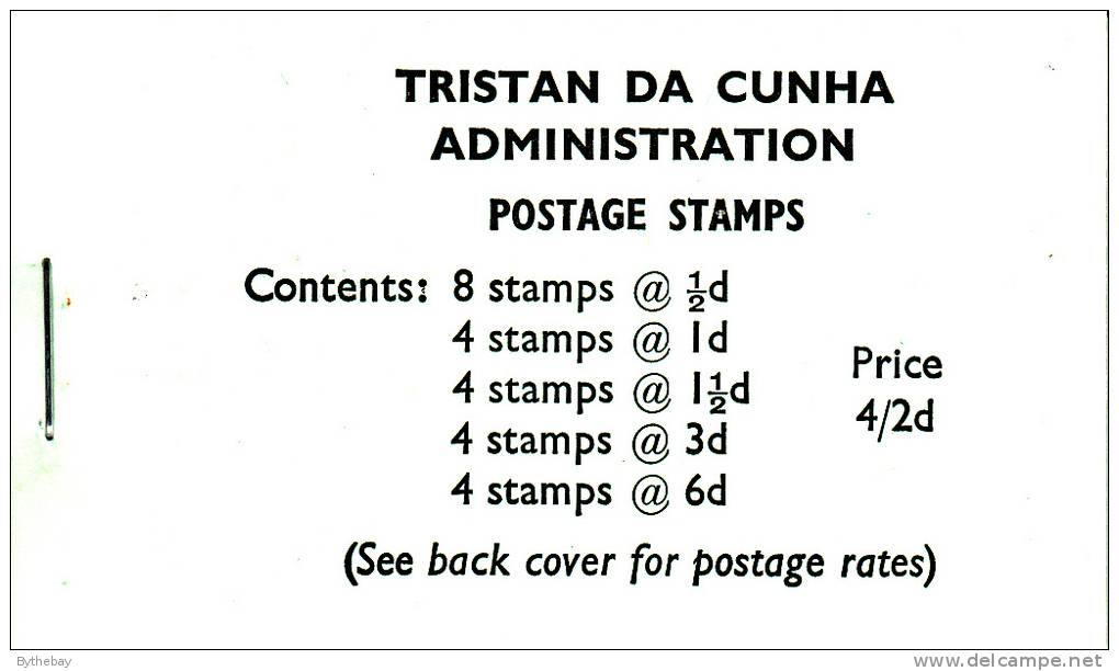 Tristan Da Cunha Gibbons #SB4 Booklet 1965 Queen Elizabeth II Scenics - Tristan Da Cunha