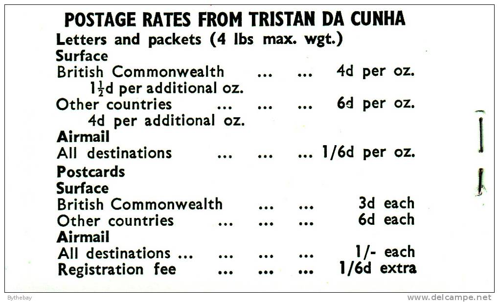 Tristan Da Cunha Gibbons #SB4 Booklet 1965 Queen Elizabeth II Scenics - Tristan Da Cunha