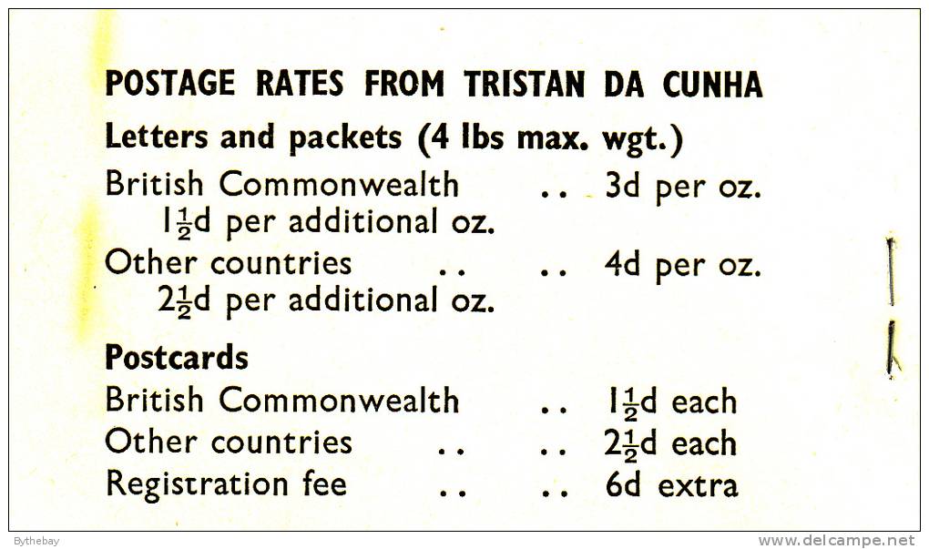 Tristan Da Cunha Gibbons #SB4 Booklet 1965 Queen Elizabeth II Scenics - Tristan Da Cunha