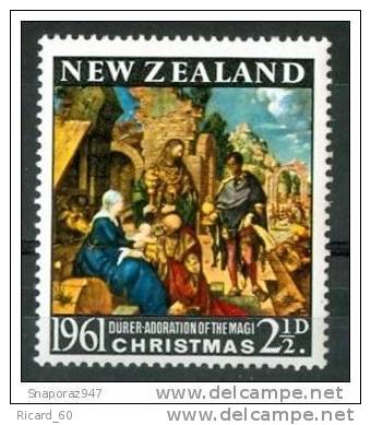 Timbre(s) Neuf(s)** New Zeland, N°408, 1961,noêl, Christmas,l'adoration Des Mages, Dürer - Unused Stamps