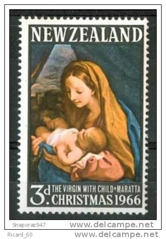 Timbre(s) Neuf(s)** New Zeland, N°416, 1966,noêl, Christmas,la  Vierge,jesus, Carlo Maratta, Musée De Vienne - Ungebraucht