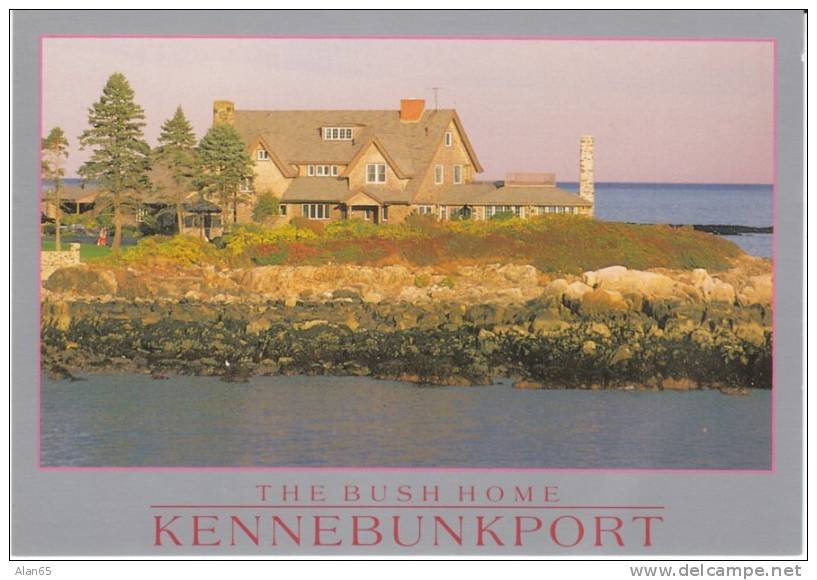 Kennebunkport ME Maine, Bush Family Home, C1980s/90s Vintage Postcard - Kennebunkport