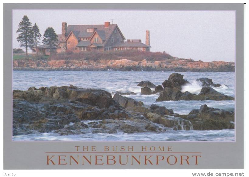 Kennebunkport ME Maine, Bush Family Home, C1980s/90s Vintage Postcard - Kennebunkport